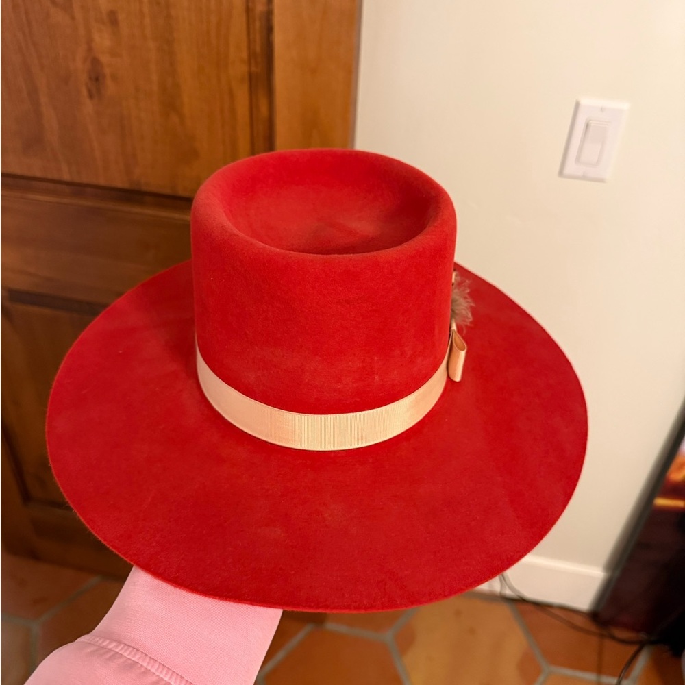 Red Hat with Cream Band